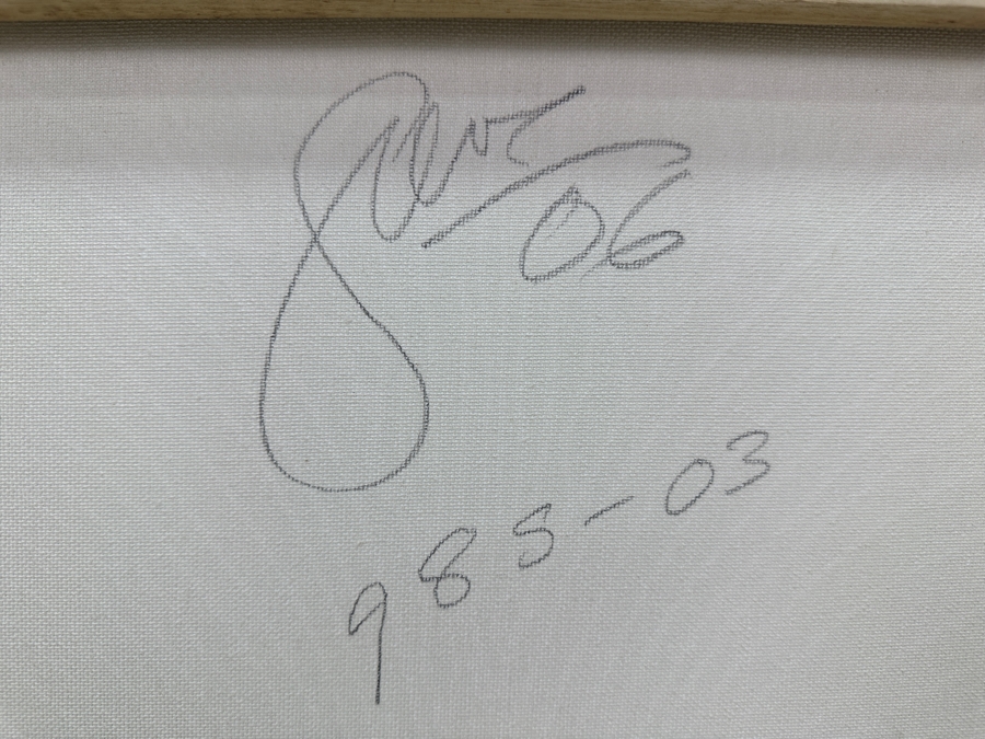 Gerrit Greve (1948-2024, Cardiff by the Sea, CA) Original Acrylic Sand Painting On Canvas 2006 Signed Verso 16' X 20' Estimate $320 - $400 [Photo 5]