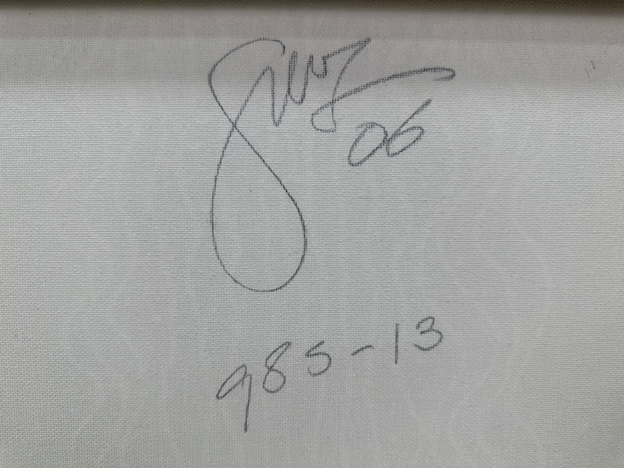 Gerrit Greve (1948-2024, Cardiff by the Sea, CA) Original Acrylic Sand Painting On Canvas 2006 Signed Verso 16' X 20' Estimate $320 - $400 [Photo 6]