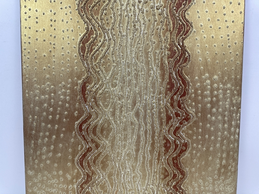 Gerrit Greve (1948-2024, Cardiff by the Sea, CA) Original Acrylic Sand Painting On Canvas 2006 Signed Verso 16' X 20' Estimate $320 - $400 [Photo 4]