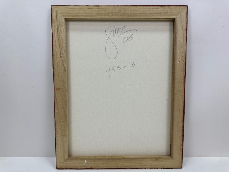 Gerrit Greve (1948-2024, Cardiff by the Sea, CA) Original Acrylic Sand Painting On Canvas 2006 Signed Verso 16' X 20' Estimate $320 - $400 [Photo 5]