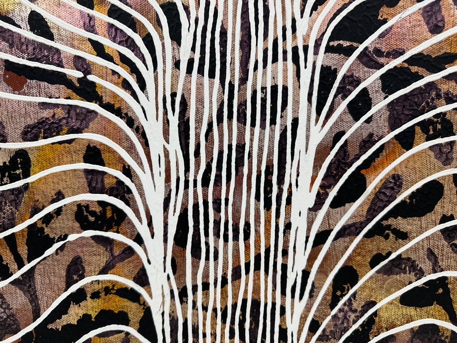 Gerrit Greve (1948-2024, Cardiff by the Sea, CA) Original Acrylic Painting On Canvas Titled 'Totem' 2009 Signed Verso 18' X 18' Estimate $324 - $405 [Photo 3]