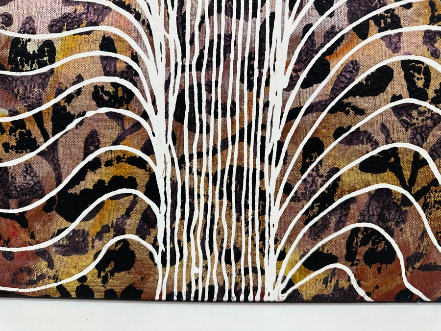 Gerrit Greve (1948-2024, Cardiff by the Sea, CA) Original Acrylic Painting On Canvas Titled 'Totem' 2009 Signed Verso 18' X 18' Estimate $324 - $405 [Photo 4]