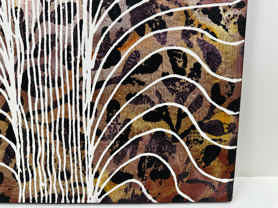 Gerrit Greve (1948-2024, Cardiff by the Sea, CA) Original Acrylic Painting On Canvas Titled 'Totem' 2009 Signed Verso 18' X 18' Estimate $324 - $405 [Photo 5]