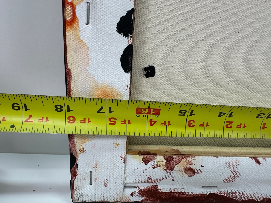 Gerrit Greve (1948-2024, Cardiff by the Sea, CA) Original Acrylic Painting On Canvas Titled 'Totem' 2009 Signed Verso 18' X 18' Estimate $324 - $405 [Photo 8]