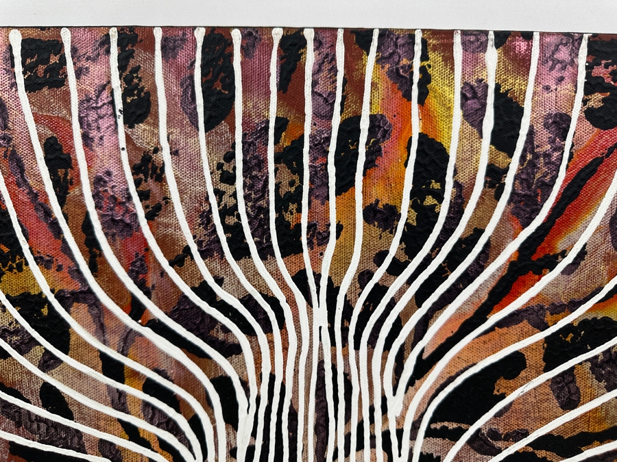 Gerrit Greve (1948-2024, Cardiff by the Sea, CA) Original Acrylic Painting On Canvas Titled 'Totem' 2009 Signed Verso 18' X 18' Estimate $324 - $405 [Photo 2]