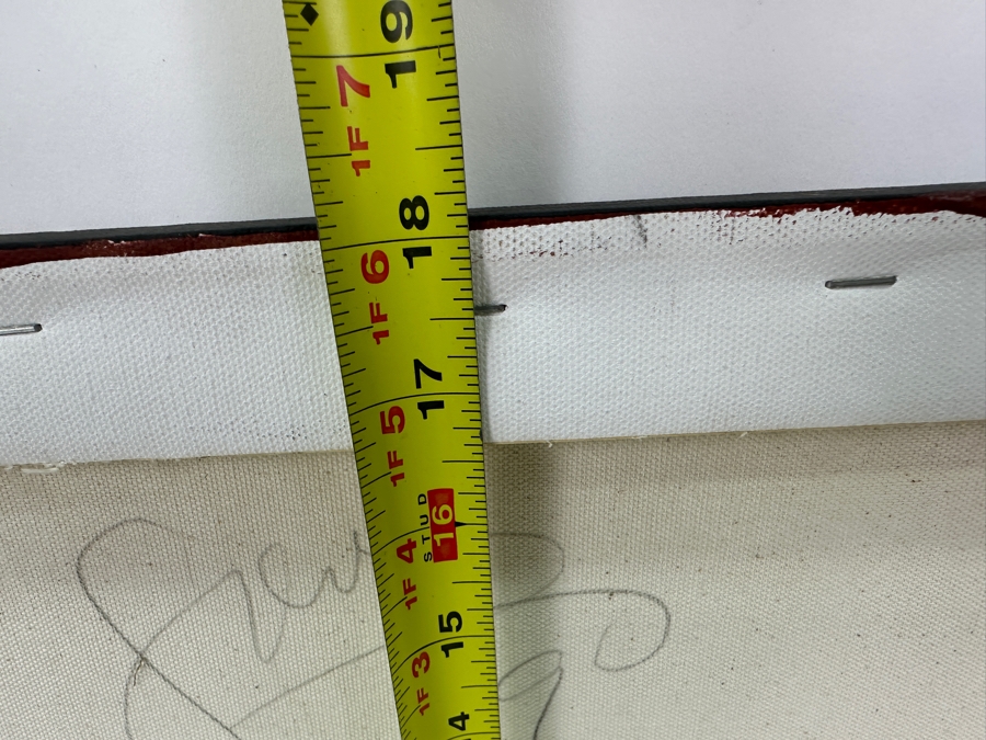 Gerrit Greve (1948-2024, Cardiff by the Sea, CA) Original Acrylic Painting On Canvas Titled 'Totem' 2009 Signed Verso 18' X 18' Estimate $324 - $405 [Photo 9]