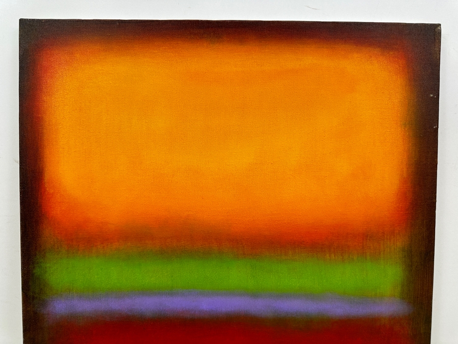 Gerrit Greve (1948-2024, Cardiff by the Sea, CA) Original Acrylic Painting On Canvas Titled 'Abstract Color Field In Manner Of Mark Rothko #274' 2003 Signed Verso 16' X 20' Estimate $320 - $400 [Photo 3]