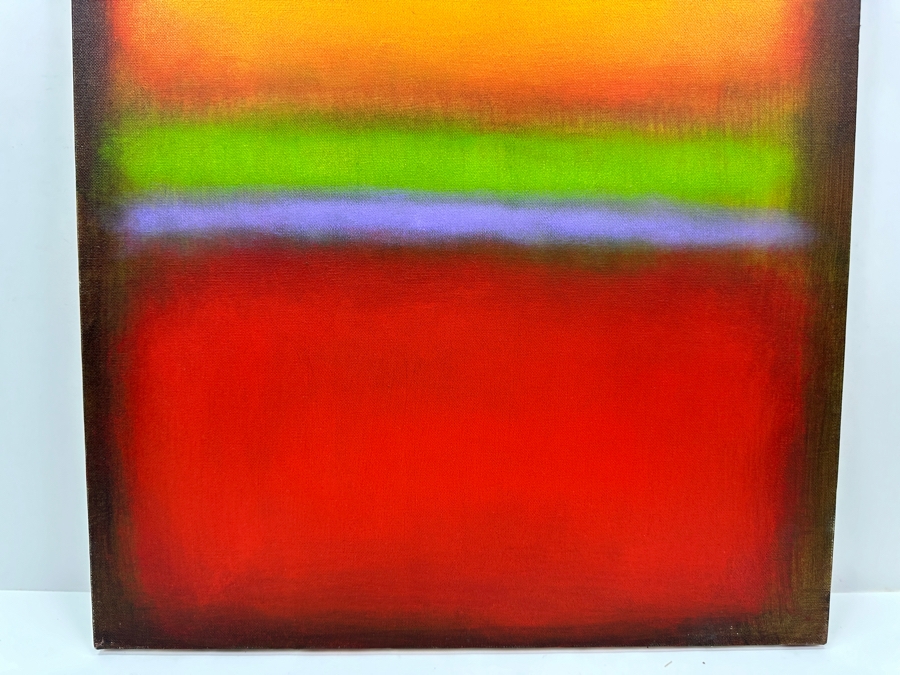 Gerrit Greve (1948-2024, Cardiff by the Sea, CA) Original Acrylic Painting On Canvas Titled 'Abstract Color Field In Manner Of Mark Rothko #274' 2003 Signed Verso 16' X 20' Estimate $320 - $400 [Photo 4]