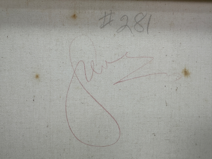 Gerrit Greve (1948-2024, Cardiff by the Sea, CA) Original Acrylic Painting On Canvas Titled '#281' Signed Verso 16' X 20' Estimate $320 - $400 [Photo 4]