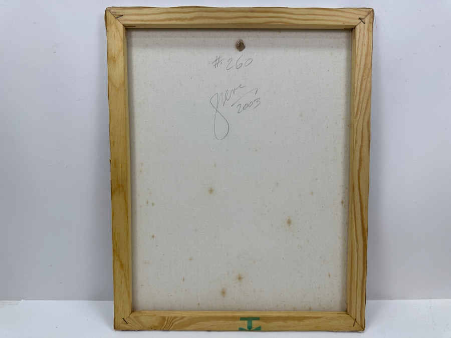 Gerrit Greve (1948-2024, Cardiff by the Sea, CA) Original Acrylic Painting On Canvas Titled 'Abstract Color Field In Manner Of Mark Rothko #260' 2003 Signed Verso 16' X 20' Estimate $320 - $400 [Photo 4]