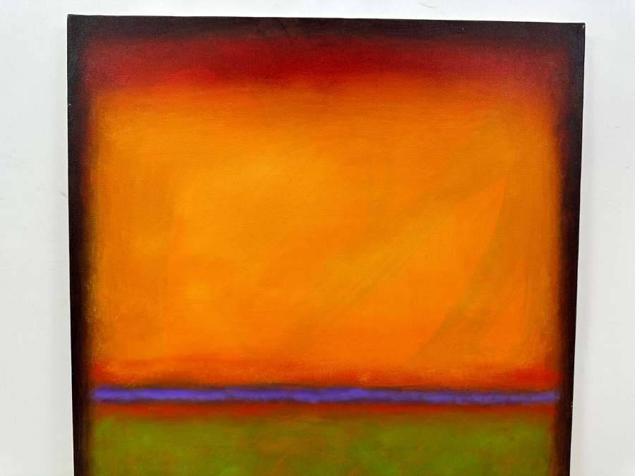 Gerrit Greve (1948-2024, Cardiff by the Sea, CA) Original Acrylic Painting On Canvas Titled 'Abstract Color Field In Manner Of Mark Rothko #260' 2003 Signed Verso 16' X 20' Estimate $320 - $400 [Photo 3]