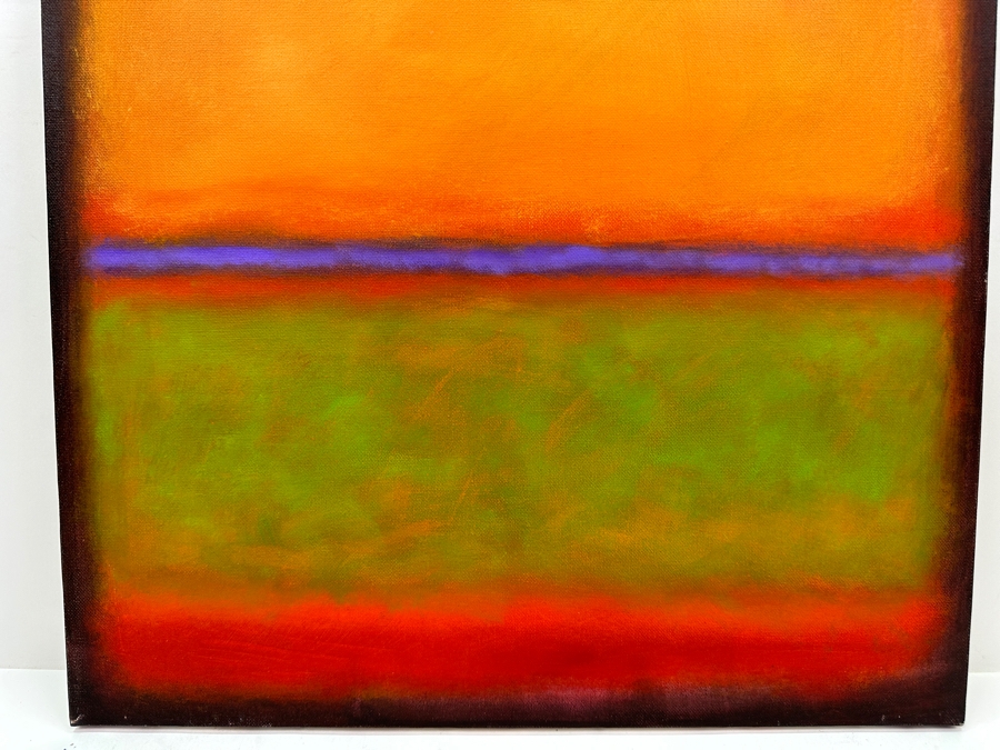 Gerrit Greve (1948-2024, Cardiff by the Sea, CA) Original Acrylic Painting On Canvas Titled 'Abstract Color Field In Manner Of Mark Rothko #260' 2003 Signed Verso 16' X 20' Estimate $320 - $400 [Photo 2]