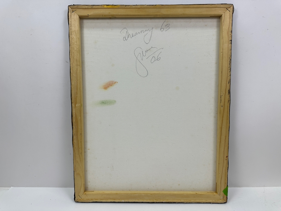 Gerrit Greve (1948-2024, Cardiff by the Sea, CA) Original Acrylic Sand Painting On Canvas Titled 'Dreaming 63' 2006 Signed Verso 16' X 20' Estimate $320 - $400 [Photo 4]