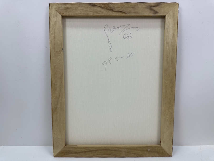 Gerrit Greve (1948-2024, Cardiff by the Sea, CA) Original Acrylic Sand Painting On Canvas 2006 Signed Verso 16' X 20' Estimate $320 - $400 [Photo 5]