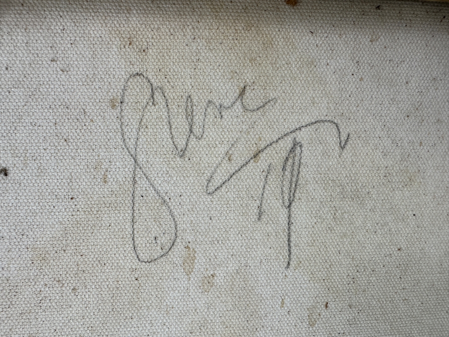 Gerrit Greve (1948-2024, Cardiff by the Sea, CA) Original Acrylic Sand Painting On Canvas Titled 'Fabric 03' 2014 Signed Verso 20' X 16' Estimate $320 - $400 [Photo 6]