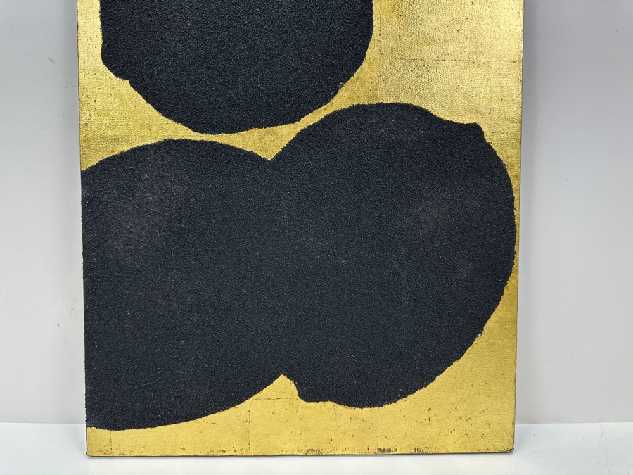 Gerrit Greve (1948-2024, Cardiff by the Sea, CA) Original Acrylic Sand Painting On Canvas Titled 'Lemons #7' 1999 Signed Verso 16' X 20' Estimate $320 - $400 [Photo 2]