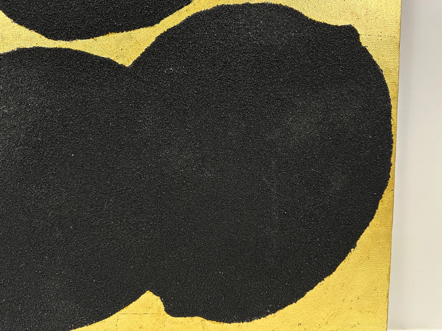 Gerrit Greve (1948-2024, Cardiff by the Sea, CA) Original Acrylic Sand Painting On Canvas Titled 'Lemons #7' 1999 Signed Verso 16' X 20' Estimate $320 - $400 [Photo 4]