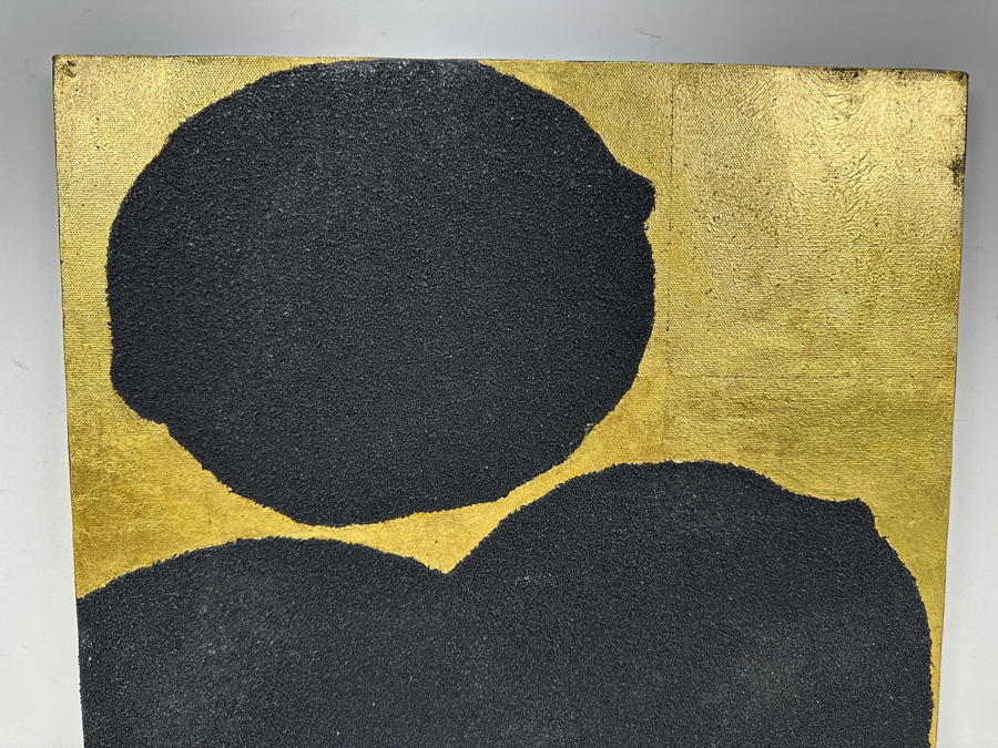 Gerrit Greve (1948-2024, Cardiff by the Sea, CA) Original Acrylic Sand Painting On Canvas Titled 'Lemons #7' 1999 Signed Verso 16' X 20' Estimate $320 - $400 [Photo 3]