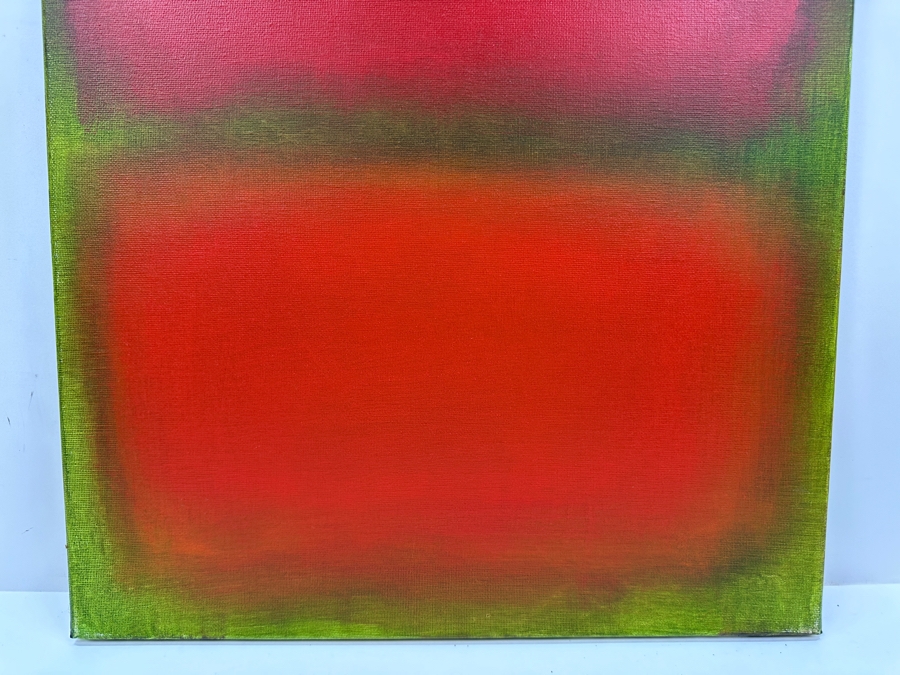 Gerrit Greve (1948-2024, Cardiff by the Sea, CA) Original Acrylic Painting On Canvas Titled 'Abstract Color Field In Manner Of Mark Rothko' 2005 Signed Verso 16' X 20' Estimate $320 - $400 [Photo 2]
