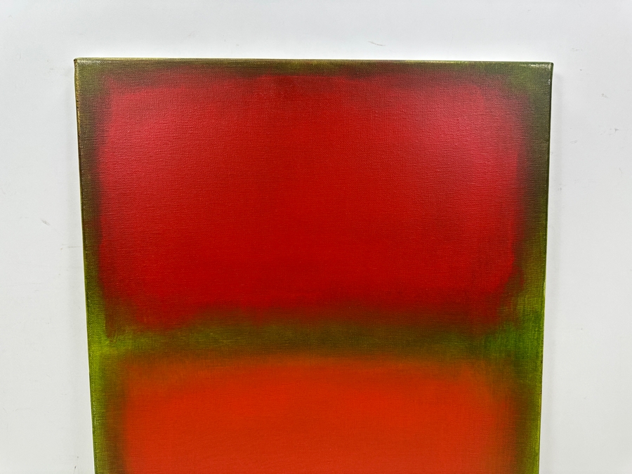 Gerrit Greve (1948-2024, Cardiff by the Sea, CA) Original Acrylic Painting On Canvas Titled 'Abstract Color Field In Manner Of Mark Rothko' 2005 Signed Verso 16' X 20' Estimate $320 - $400 [Photo 4]