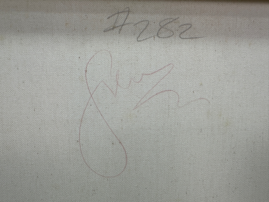 Gerrit Greve (1948-2024, Cardiff by the Sea, CA) Original Acrylic Painting On Canvas Titled '#282' Signed Verso 16' X 20' Estimate $320 - $400 [Photo 4]