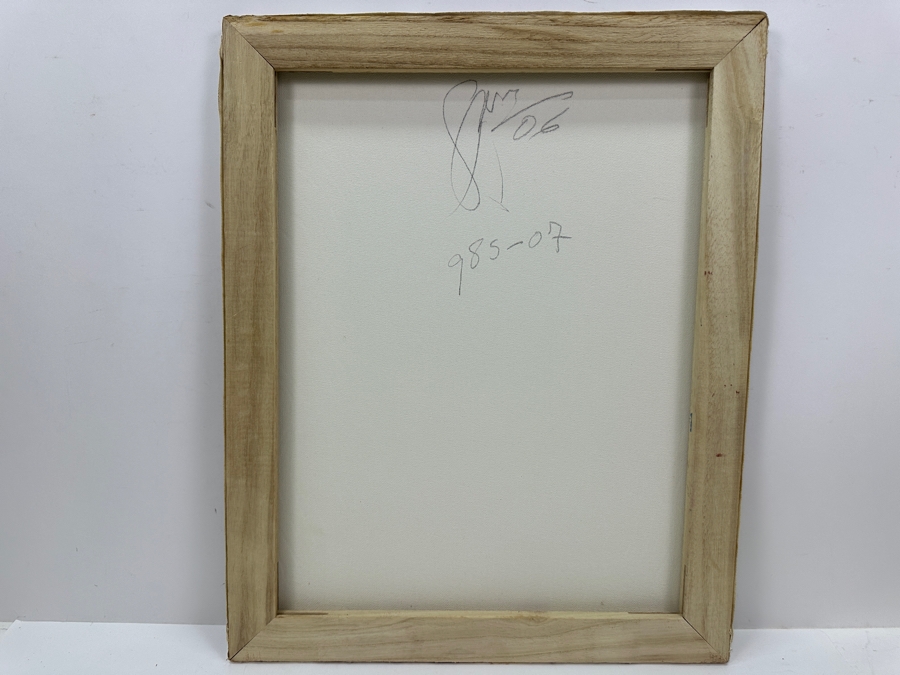 Gerrit Greve (1948-2024, Cardiff by the Sea, CA) Original Acrylic Sand Painting On Canvas 2006 Signed Verso 16' X 20' Estimate $320 - $400 [Photo 5]