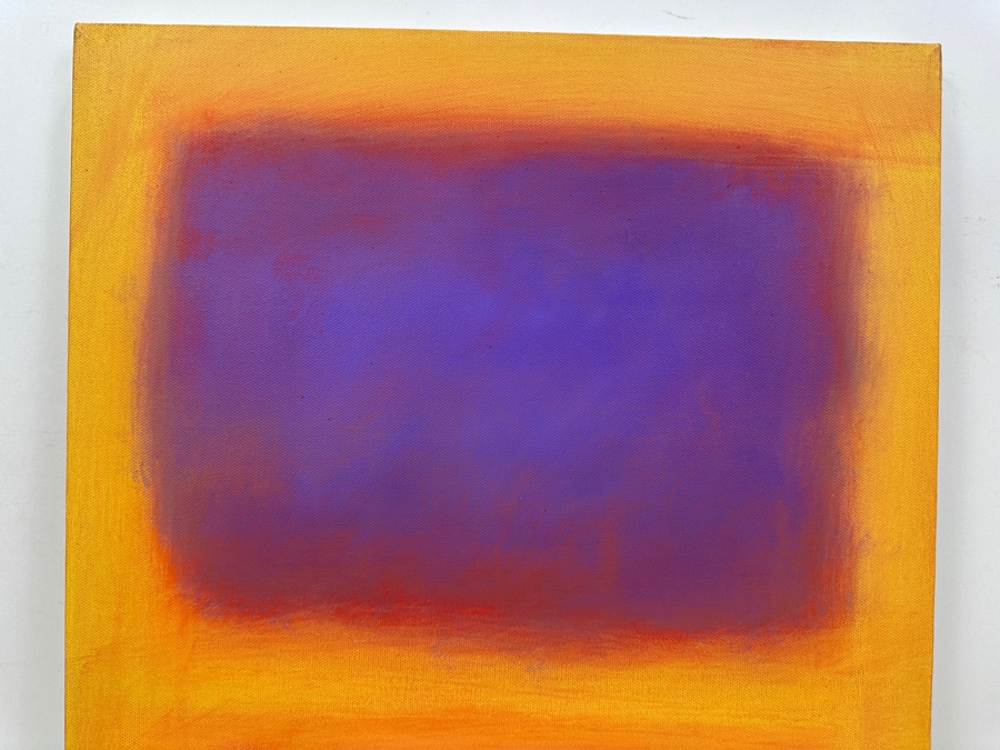 Gerrit Greve (1948-2024, Cardiff by the Sea, CA) Original Acrylic Painting On Canvas Titled 'Abstract Color Field In Manner Of Mark Rothko #418' Signed Verso 16' X 20' Estimate $320 - $400 [Photo 2]