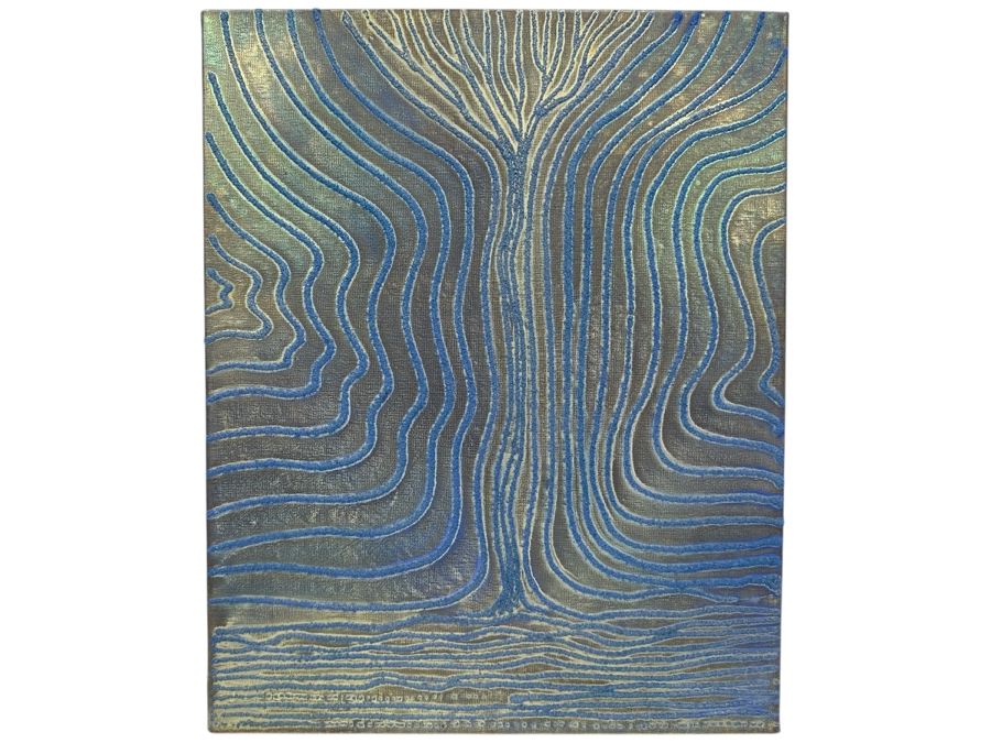 Gerrit Greve (1948-2024, Cardiff by the Sea, CA) Original Acrylic Sand Painting On Canvas 2006 Signed Verso 16' X 20' Estimate $320 - $400 [Photo 1]
