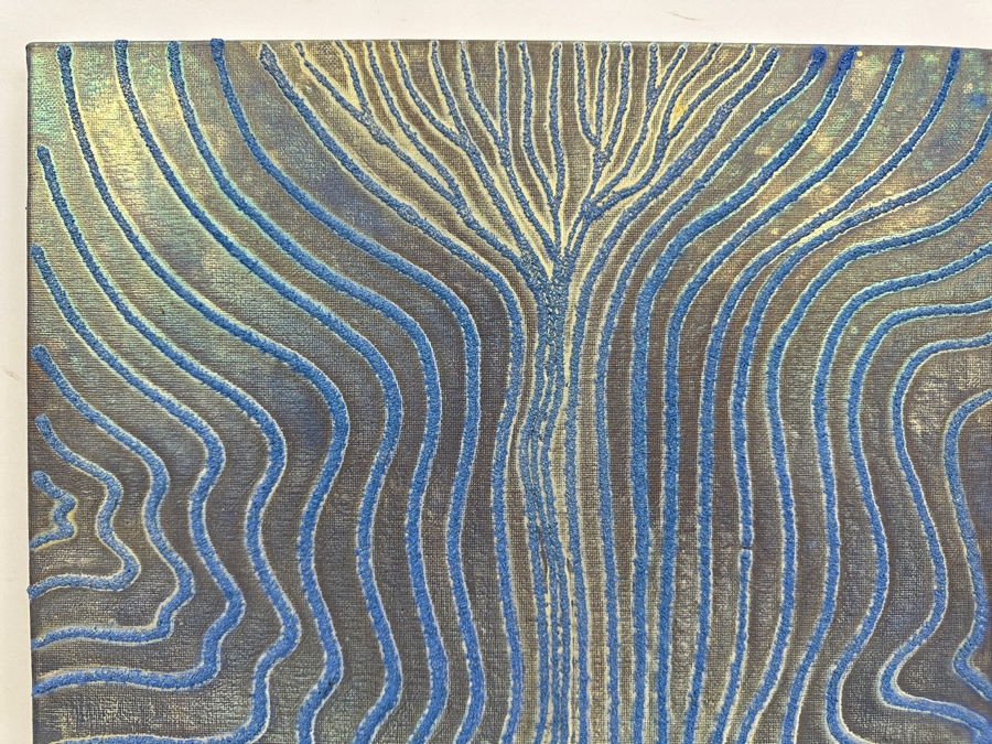 Gerrit Greve (1948-2024, Cardiff by the Sea, CA) Original Acrylic Sand Painting On Canvas 2006 Signed Verso 16' X 20' Estimate $320 - $400 [Photo 2]