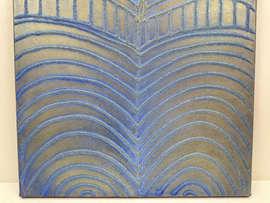 Gerrit Greve (1948-2024, Cardiff by the Sea, CA) Original Acrylic Sand Painting On Canvas 2006 Signed Verso 16' X 20' Estimate $320 - $400 [Photo 3]