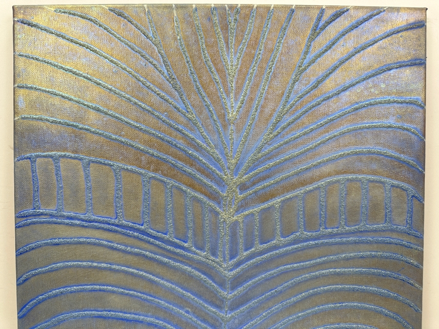 Gerrit Greve (1948-2024, Cardiff by the Sea, CA) Original Acrylic Sand Painting On Canvas 2006 Signed Verso 16' X 20' Estimate $320 - $400 [Photo 2]