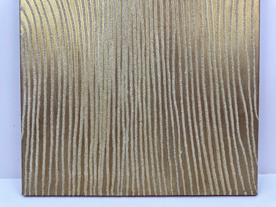 Gerrit Greve (1948-2024, Cardiff by the Sea, CA) Original Acrylic Sand Painting On Canvas Titled 'Dreaming (Wheat Fields)' 2006 Signed Verso 16' X 20' Estimate $320 - $400 [Photo 3]