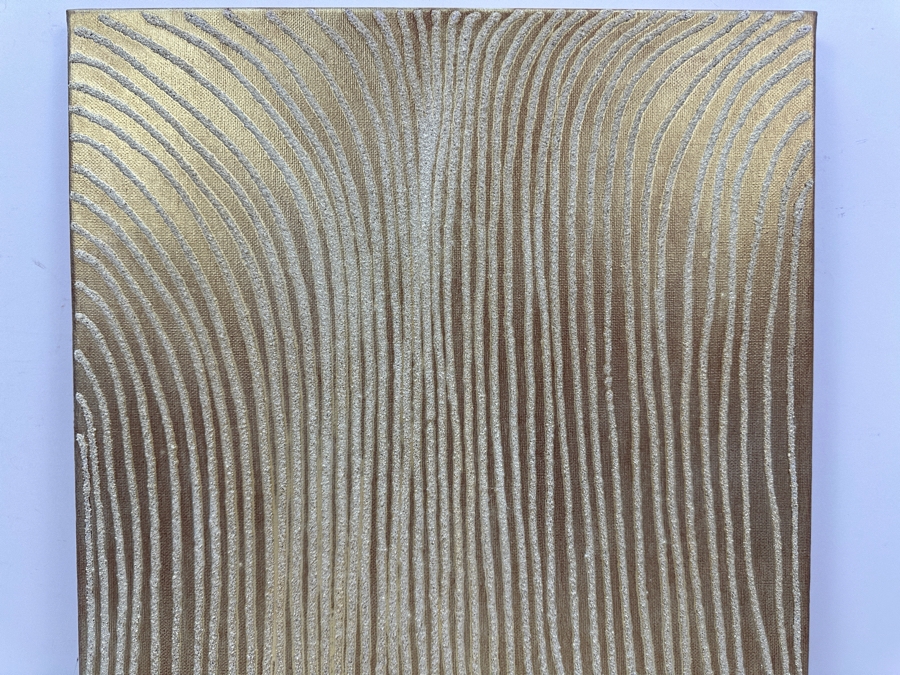 Gerrit Greve (1948-2024, Cardiff by the Sea, CA) Original Acrylic Sand Painting On Canvas Titled 'Dreaming (Wheat Fields)' 2006 Signed Verso 16' X 20' Estimate $320 - $400 [Photo 2]