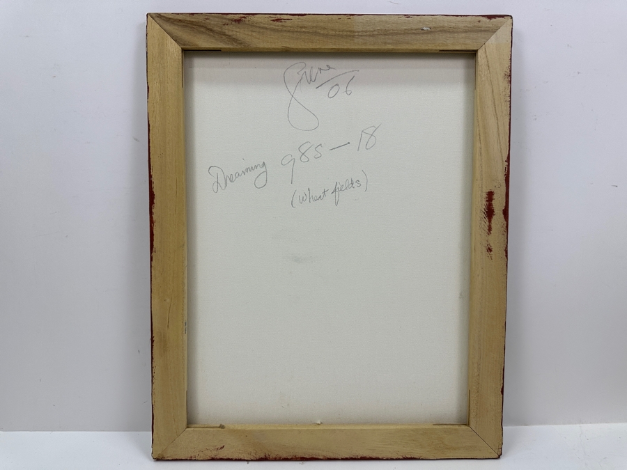 Gerrit Greve (1948-2024, Cardiff by the Sea, CA) Original Acrylic Sand Painting On Canvas Titled 'Dreaming (Wheat Fields)' 2006 Signed Verso 16' X 20' Estimate $320 - $400 [Photo 5]