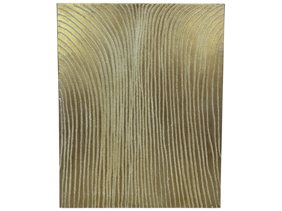 Gerrit Greve (1948-2024, Cardiff by the Sea, CA) Original Acrylic Sand Painting On Canvas Titled 'Dreaming (Wheat Fields)' 2006 Signed Verso 16' X 20' Estimate $320 - $400 [Photo 1]