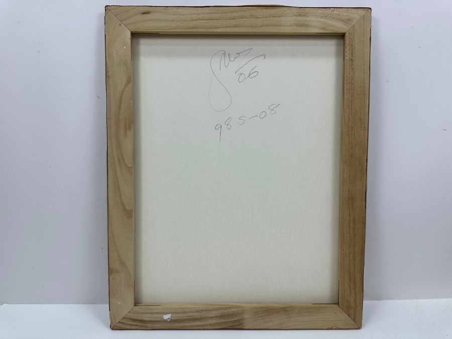 Gerrit Greve (1948-2024, Cardiff by the Sea, CA) Original Acrylic Sand Painting On Canvas 2006 Signed Verso 16' X 20' Estimate $320 - $400 [Photo 5]