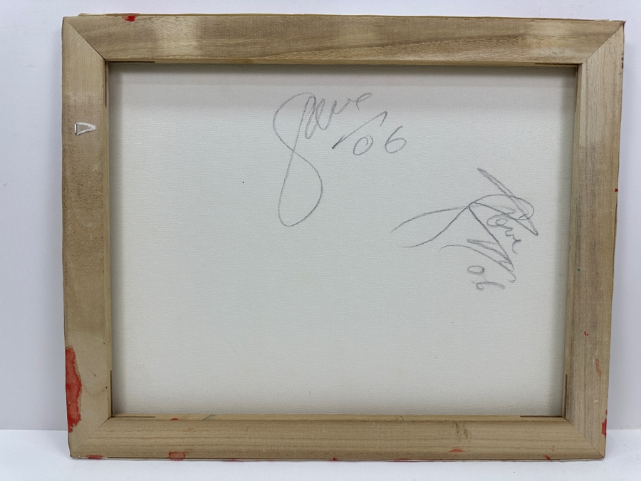 Gerrit Greve (1948-2024, Cardiff by the Sea, CA) Original Acrylic Sand Painting On Canvas 2006 Signed Verso 16' X 20' Estimate $320 - $400 [Photo 4]