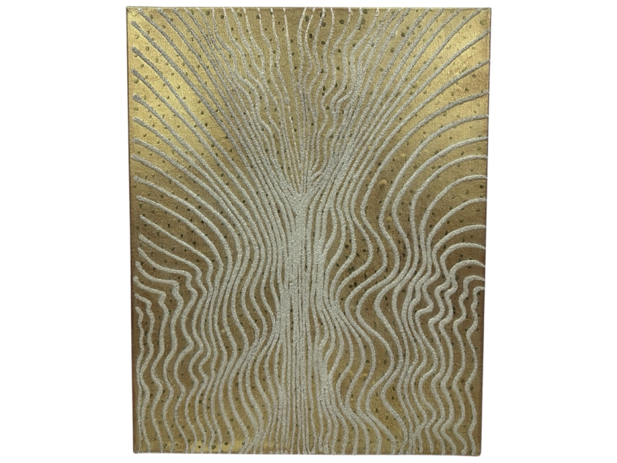 Gerrit Greve (1948-2024, Cardiff by the Sea, CA) Original Acrylic Sand Painting On Canvas 2006 Signed Verso 16' X 20' Estimate $320 - $400