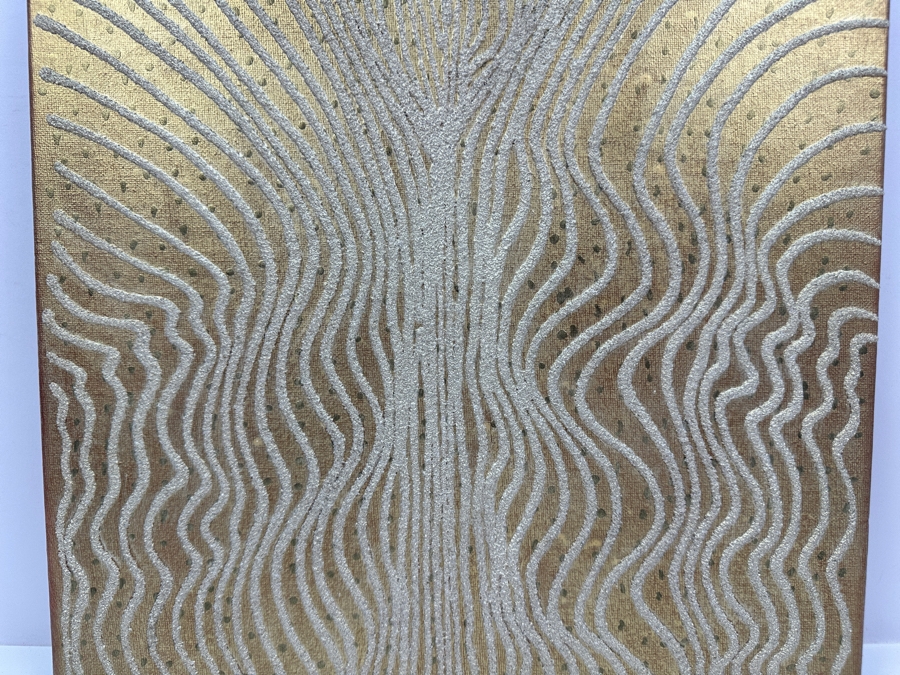 Gerrit Greve (1948-2024, Cardiff by the Sea, CA) Original Acrylic Sand Painting On Canvas 2006 Signed Verso 16' X 20' Estimate $320 - $400 [Photo 3]