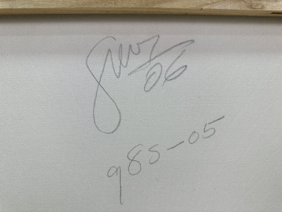 Gerrit Greve (1948-2024, Cardiff by the Sea, CA) Original Acrylic Sand Painting On Canvas 2006 Signed Verso 16' X 20' Estimate $320 - $400 [Photo 7]