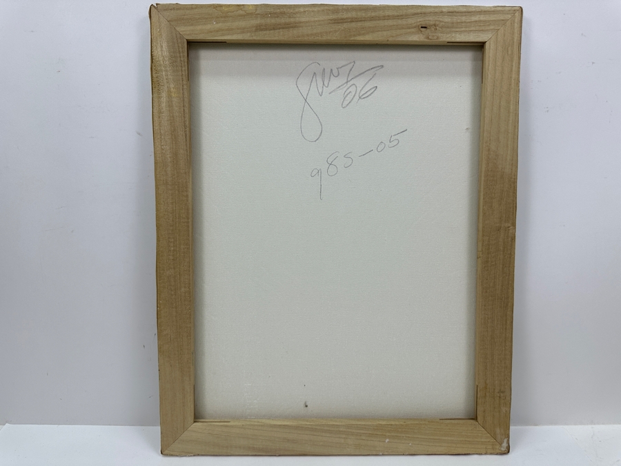 Gerrit Greve (1948-2024, Cardiff by the Sea, CA) Original Acrylic Sand Painting On Canvas 2006 Signed Verso 16' X 20' Estimate $320 - $400 [Photo 6]