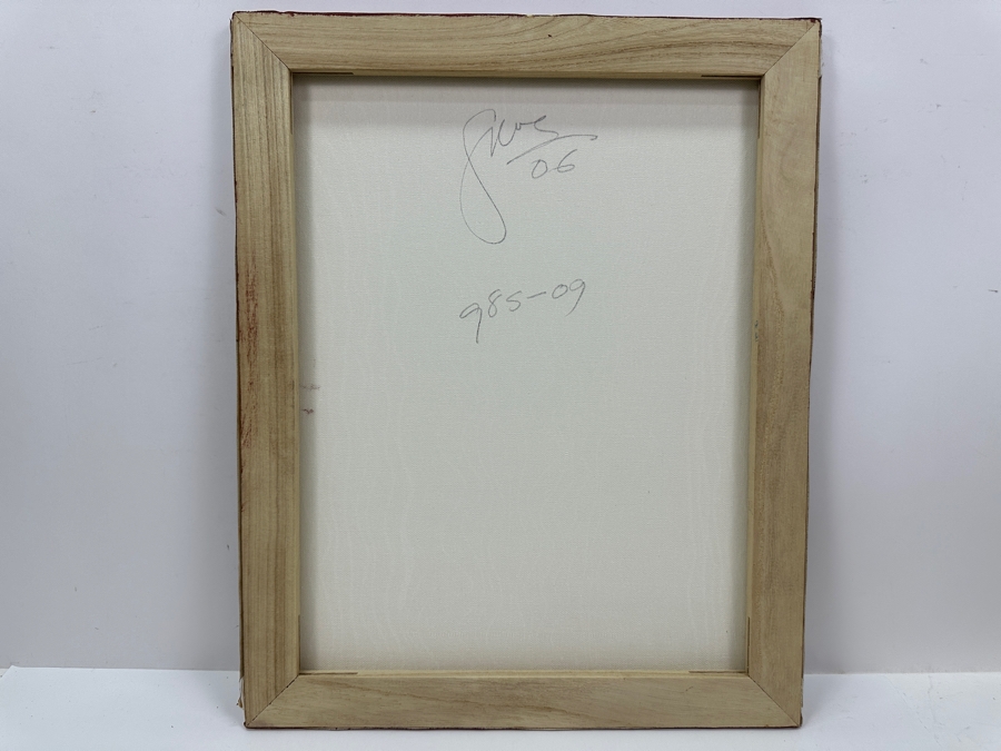 Gerrit Greve (1948-2024, Cardiff by the Sea, CA) Original Acrylic Sand Painting On Canvas 2006 Signed Verso 16' X 20' Estimate $320 - $400 [Photo 5]