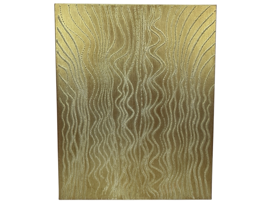 Gerrit Greve (1948-2024, Cardiff by the Sea, CA) Original Acrylic Sand Painting On Canvas 2006 Signed Verso 16' X 20' Estimate $320 - $400