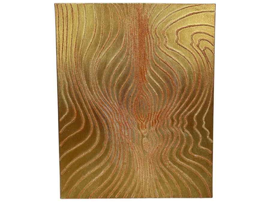 Gerrit Greve (1948-2024, Cardiff by the Sea, CA) Original Acrylic Sand Painting On Canvas 2006 Signed Verso 16' X 20' Estimate $320 - $400