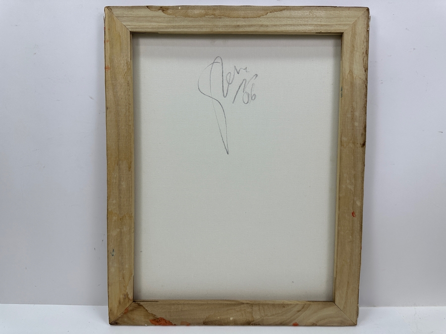 Gerrit Greve (1948-2024, Cardiff by the Sea, CA) Original Acrylic Sand Painting On Canvas 2006 Signed Verso 16' X 20' Estimate $320 - $400 [Photo 5]