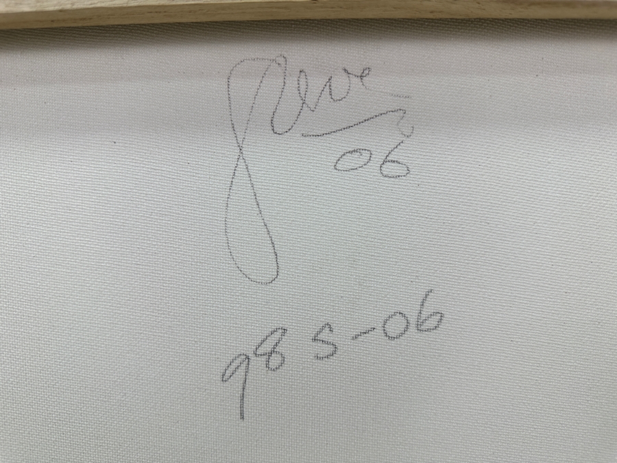 Gerrit Greve (1948-2024, Cardiff by the Sea, CA) Original Acrylic Sand Painting On Canvas 2006 Signed Verso 16' X 20' Estimate $320 - $400 [Photo 6]