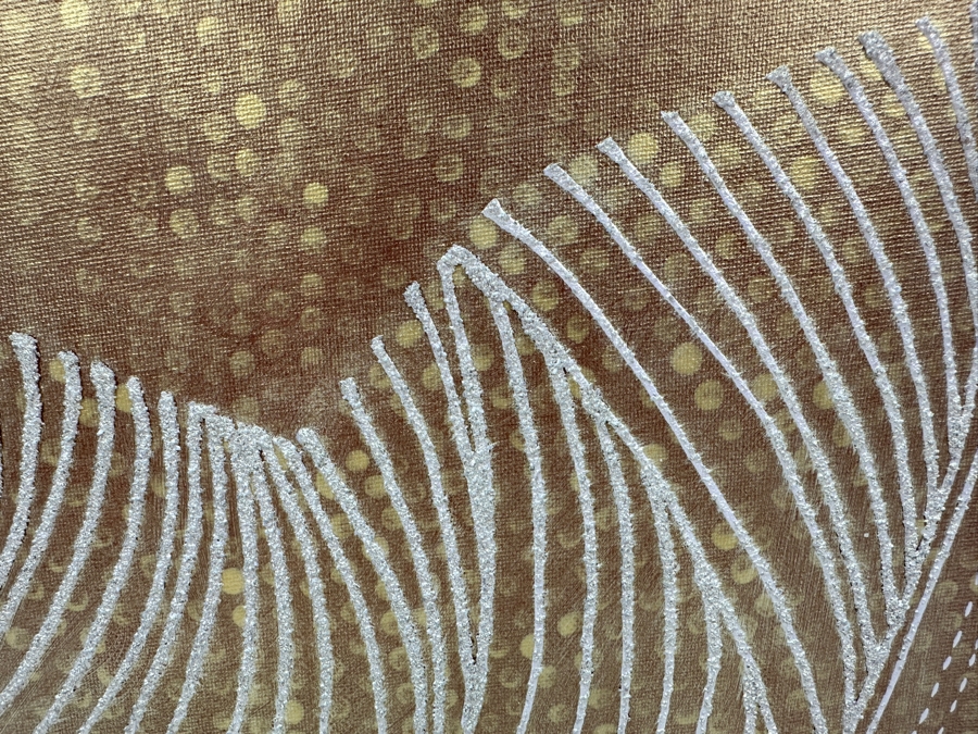 Gerrit Greve (1948-2024, Cardiff by the Sea, CA) Original Acrylic Sand Painting On Canvas 2006 Signed Verso 16' X 20' Estimate $320 - $400 [Photo 4]