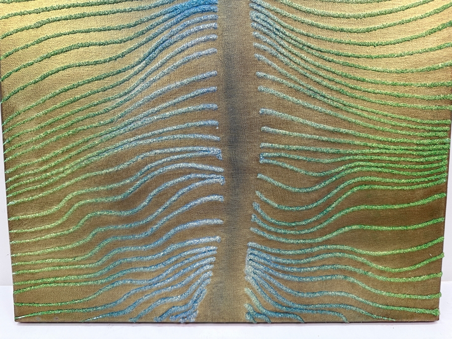 Gerrit Greve (1948-2024, Cardiff by the Sea, CA) Original Acrylic Sand Painting On Canvas 2006 Signed Verso 16' X 20' Estimate $320 - $400 [Photo 3]