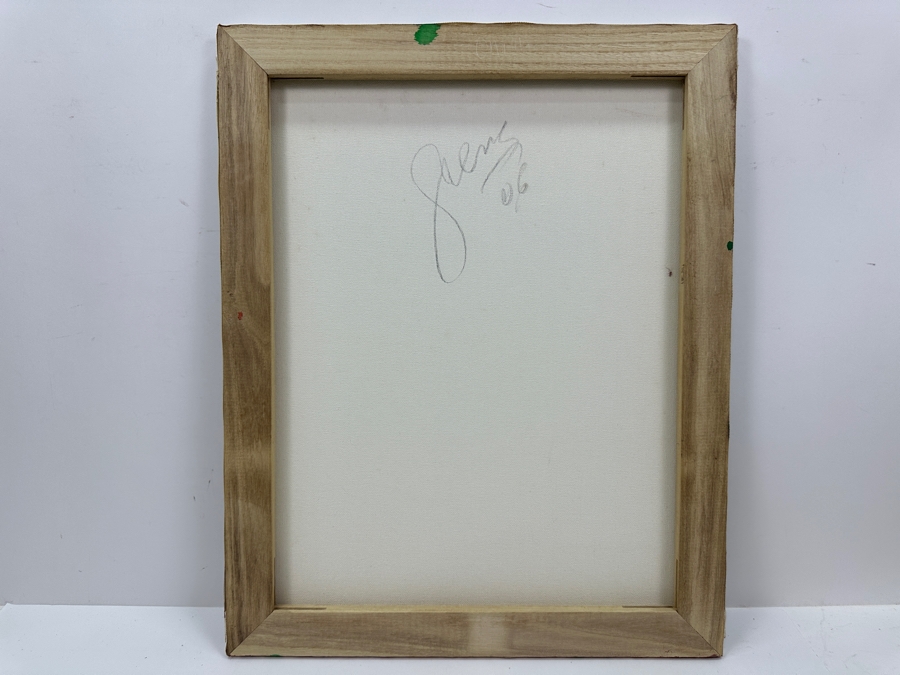 Gerrit Greve (1948-2024, Cardiff by the Sea, CA) Original Acrylic Sand Painting On Canvas 2006 Signed Verso 16' X 20' Estimate $320 - $400 [Photo 6]