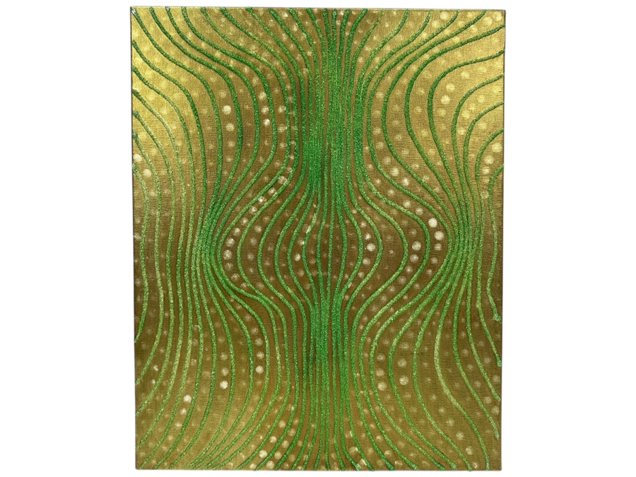 Gerrit Greve (1948-2024, Cardiff by the Sea, CA) Original Acrylic Sand Painting On Canvas 2006 Signed Verso 16' X 20' Estimate $320 - $400